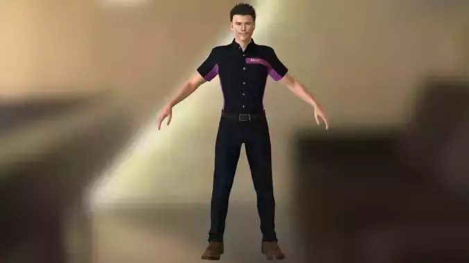 Chris Pratt  Low-poly 3D model