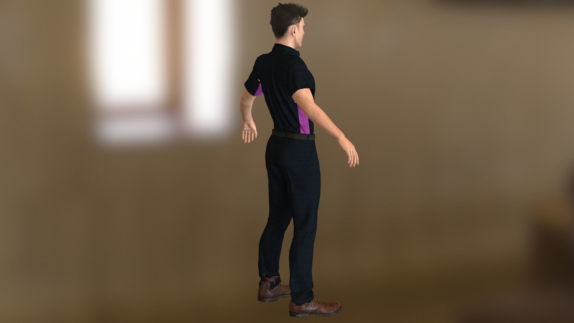 Chris Pratt  Low-poly 3D model_6