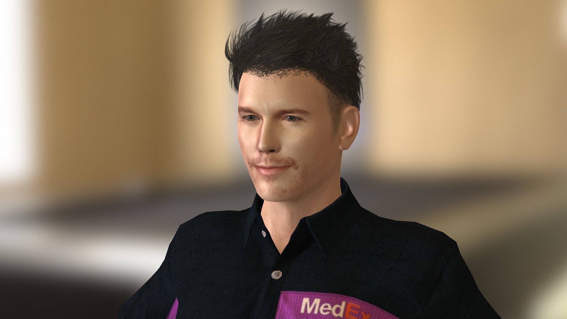 Chris Pratt  Low-poly 3D model_39