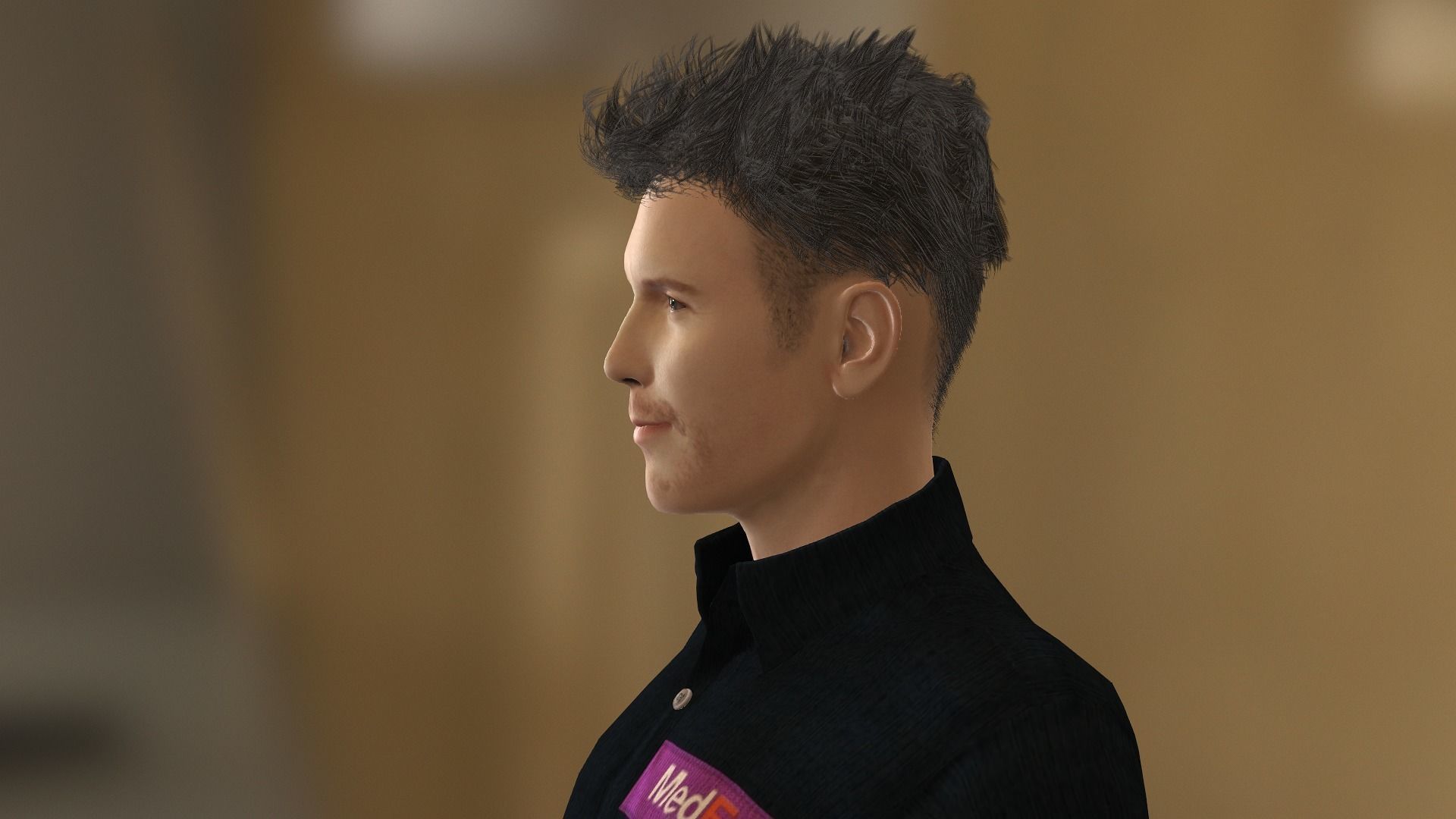 Chris Pratt  Low-poly 3D model_36