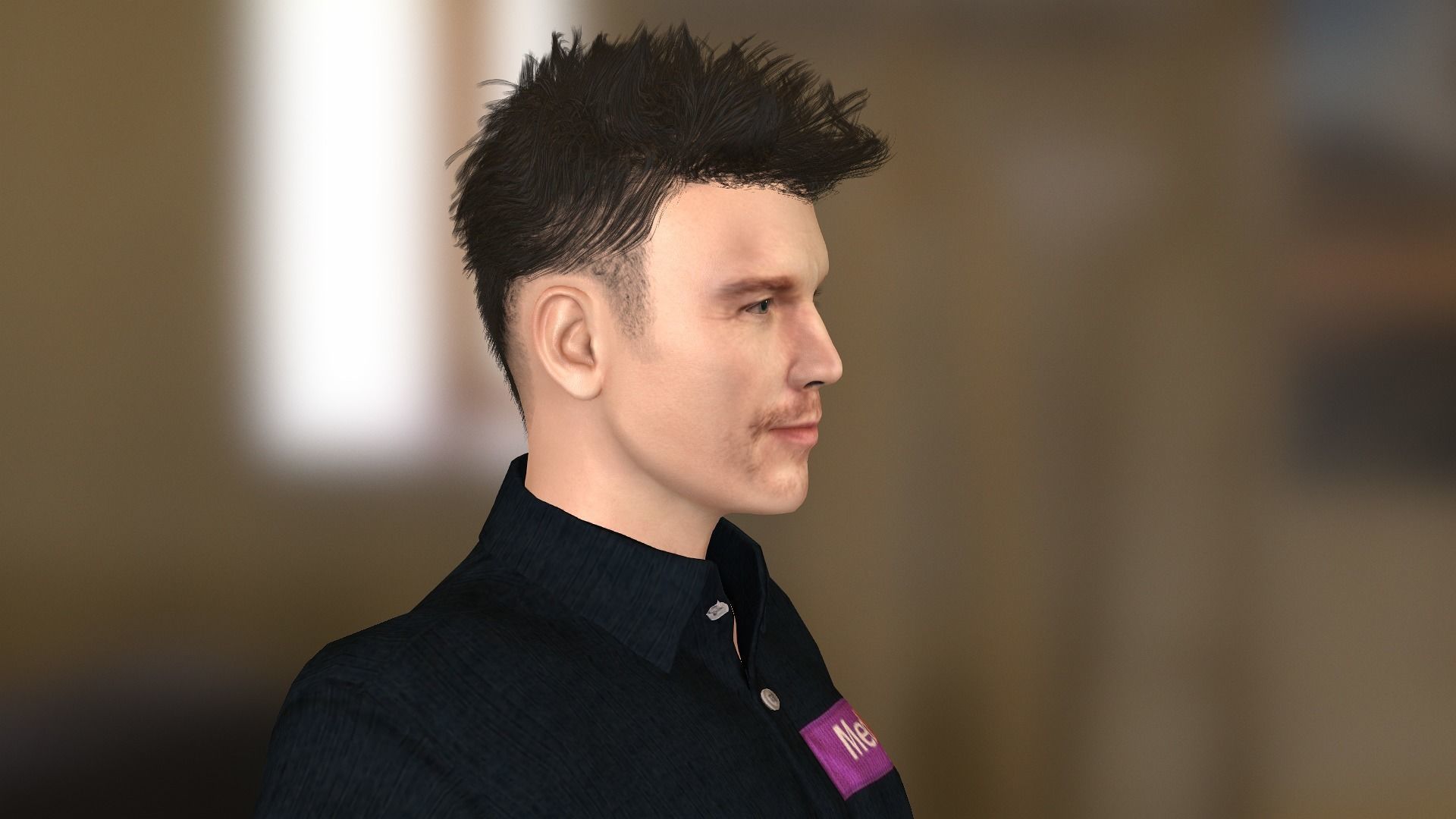 Chris Pratt  Low-poly 3D model_30