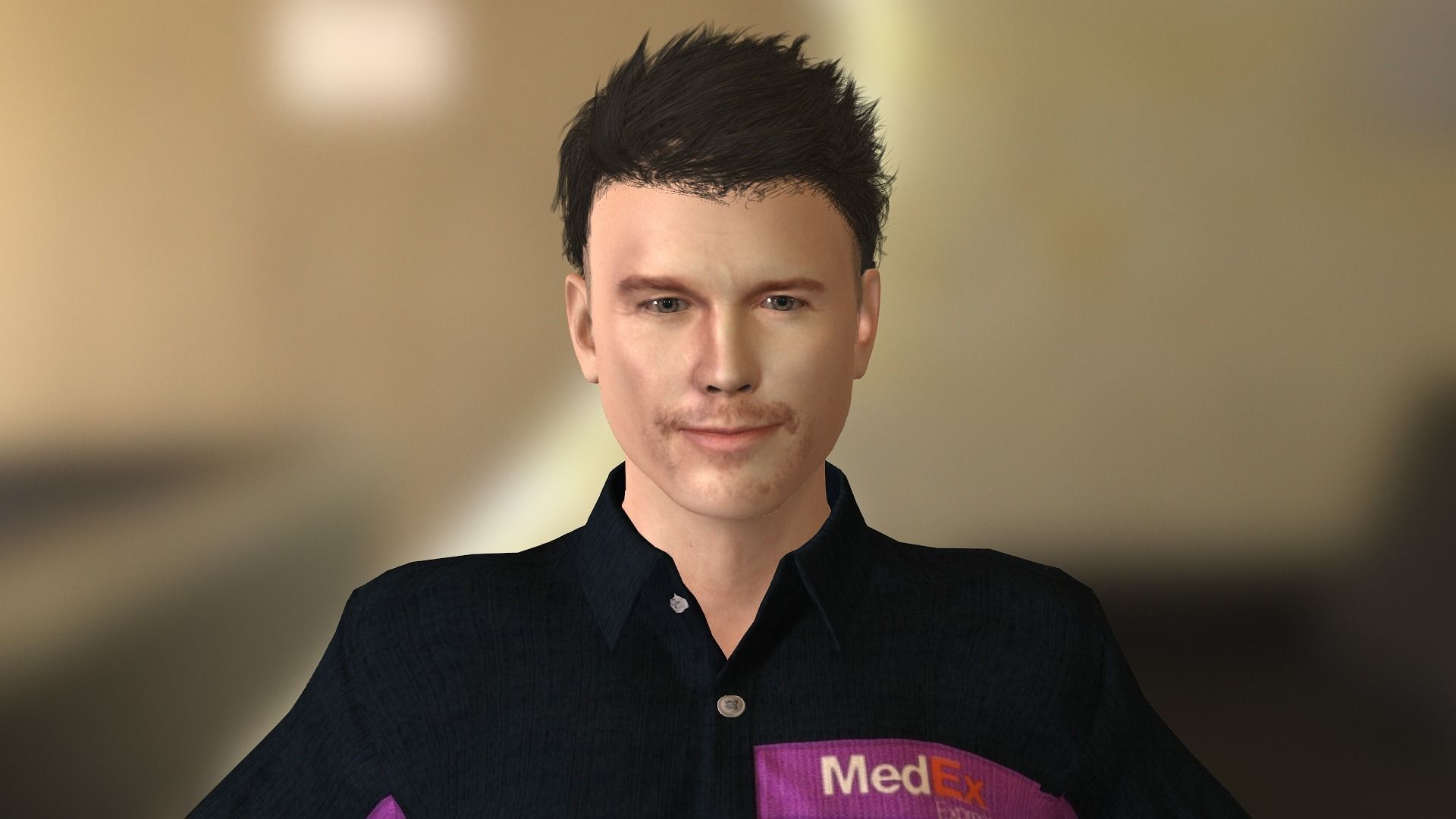 Chris Pratt  Low-poly 3D model_28