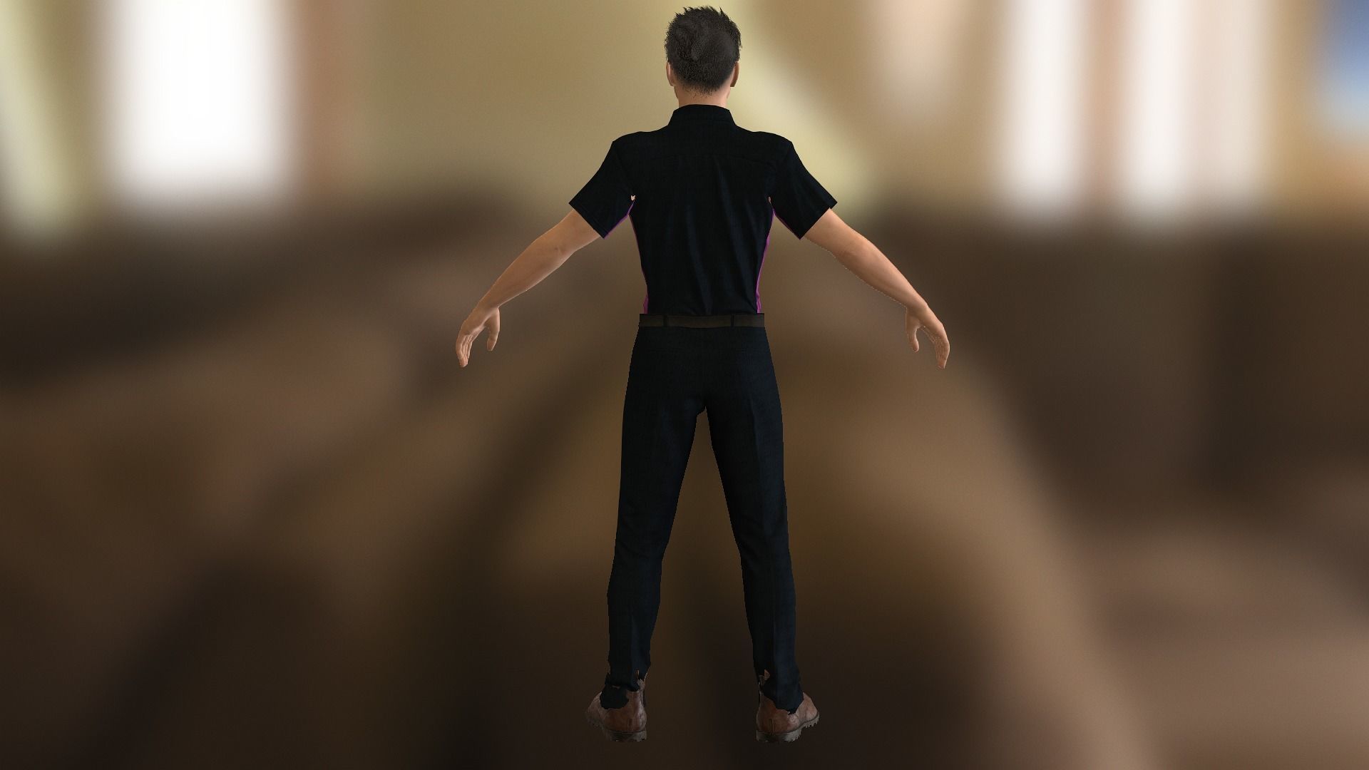 Chris Pratt  Low-poly 3D model_9