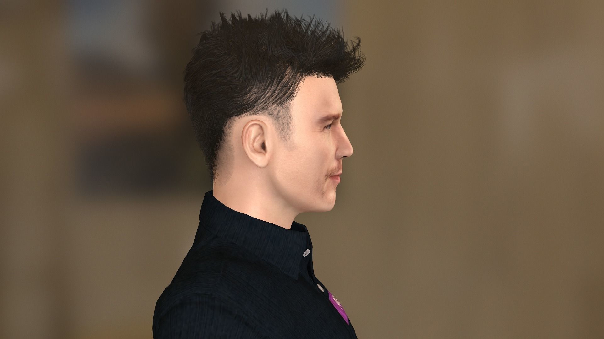 Chris Pratt  Low-poly 3D model_31