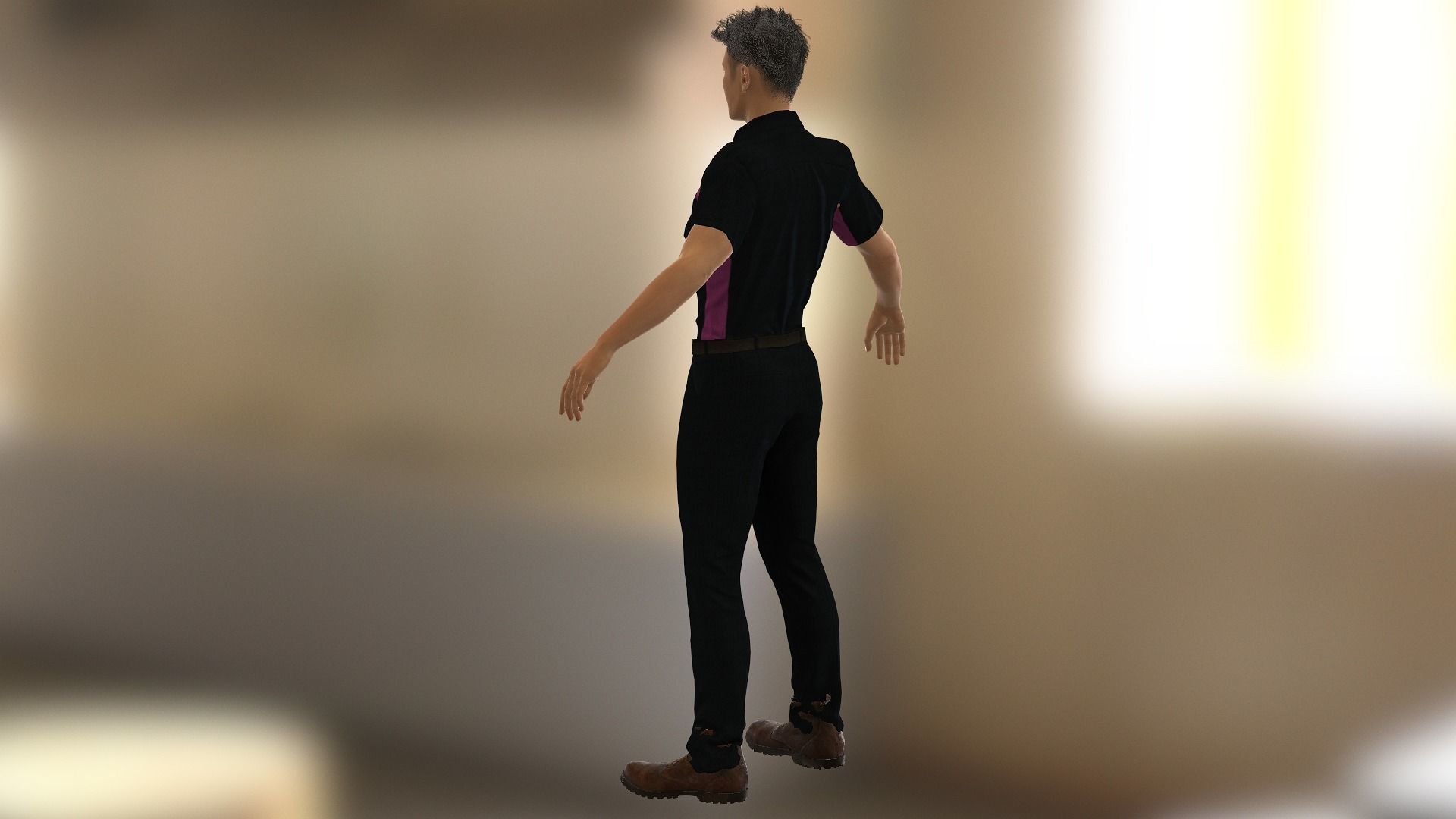 Chris Pratt  Low-poly 3D model_11