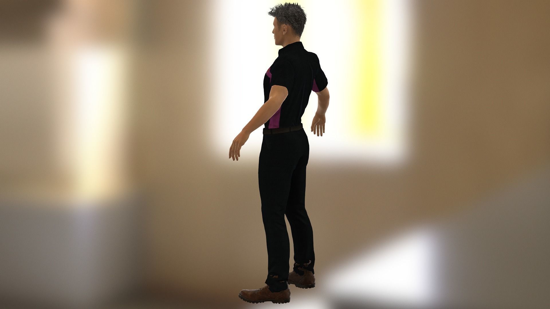 Chris Pratt  Low-poly 3D model_12