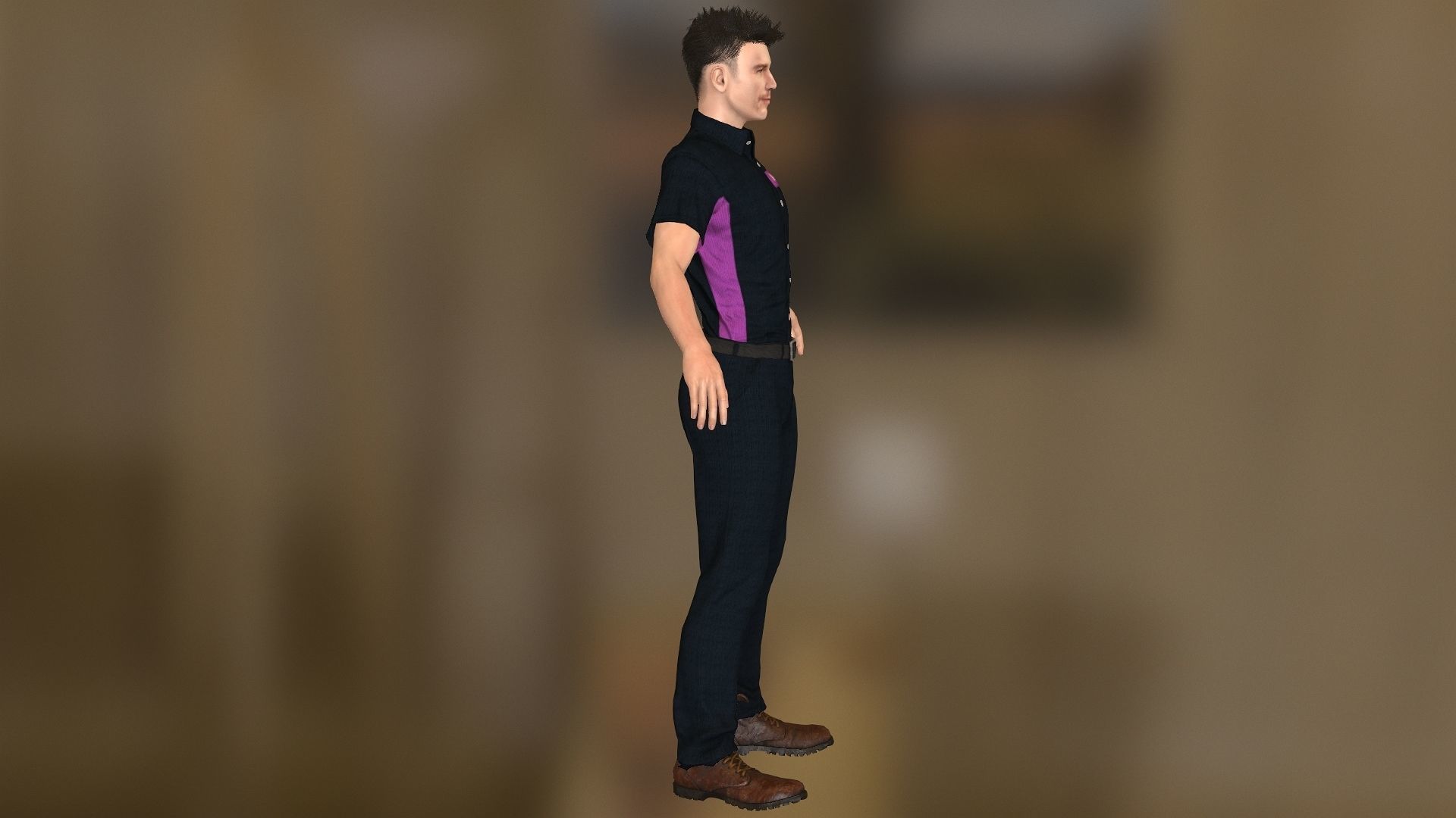 Chris Pratt  Low-poly 3D model_4