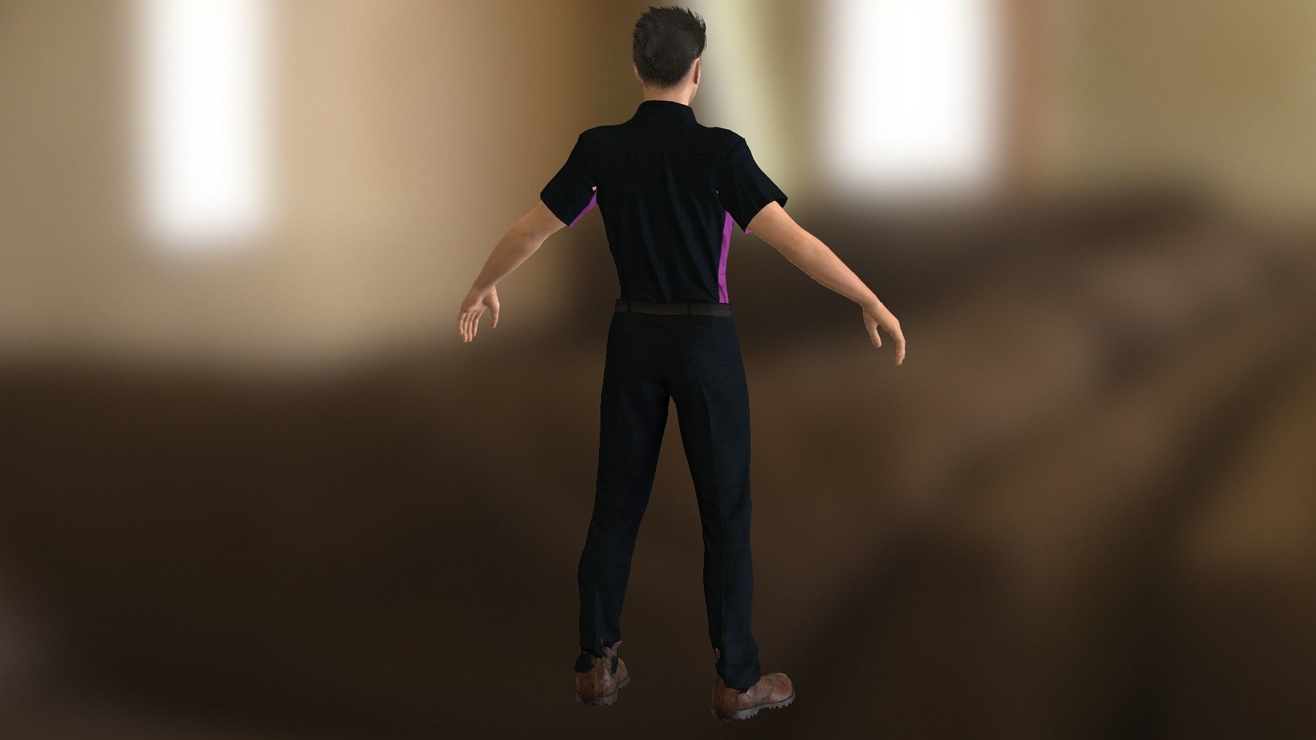 Chris Pratt  Low-poly 3D model_8