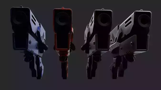 Scifi handgun Free low-poly 3D model