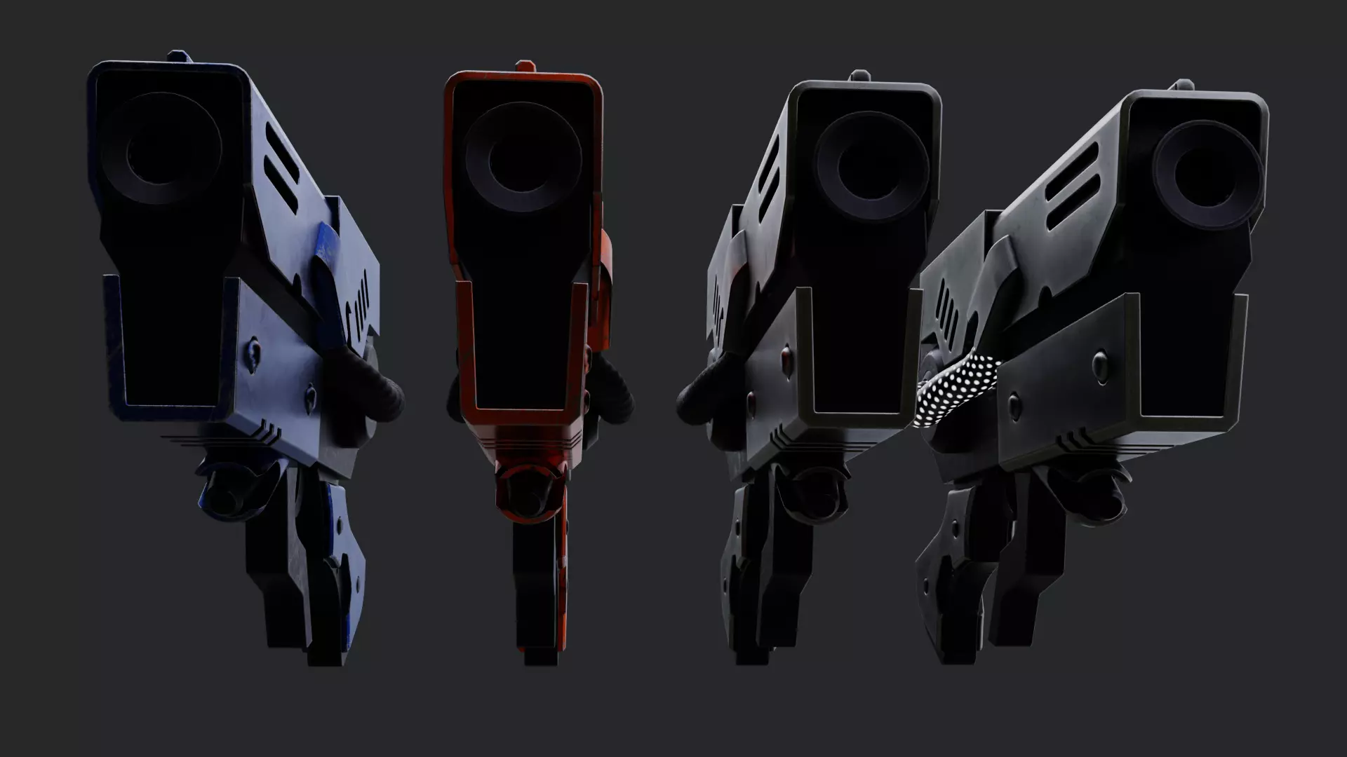 Scifi handgun Free low-poly 3D model