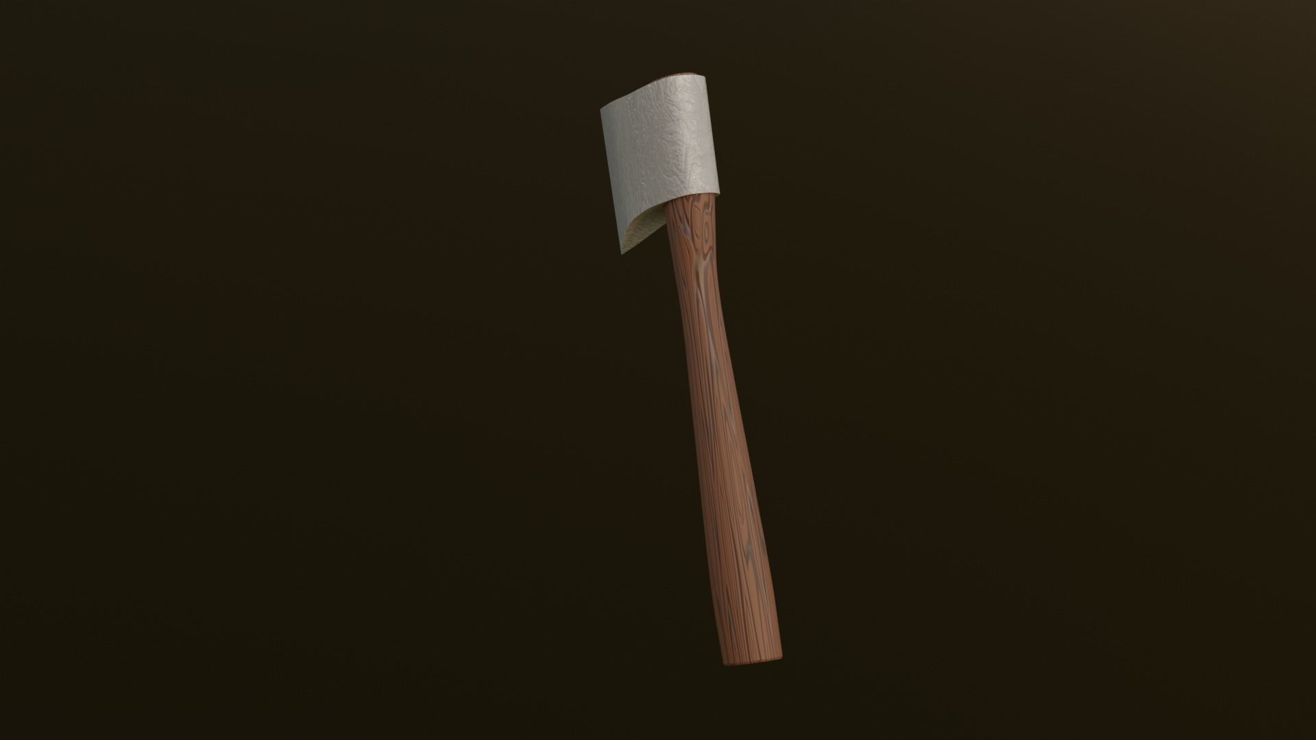 Stylized Hatchet Low-poly 3D model_1