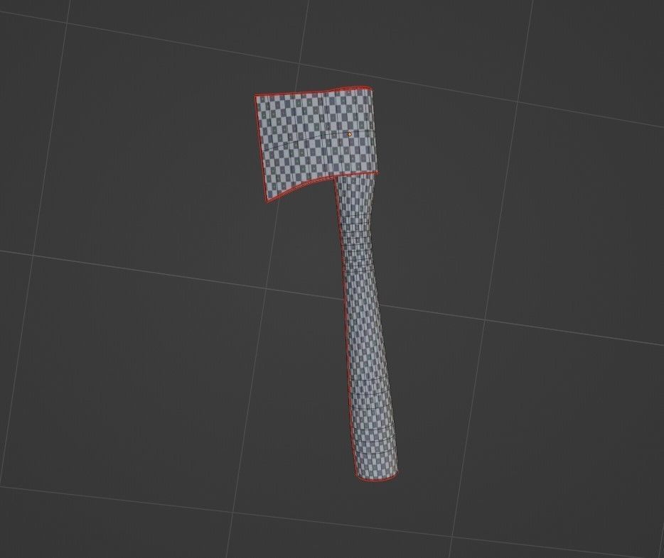 Stylized Hatchet Low-poly 3D model_5