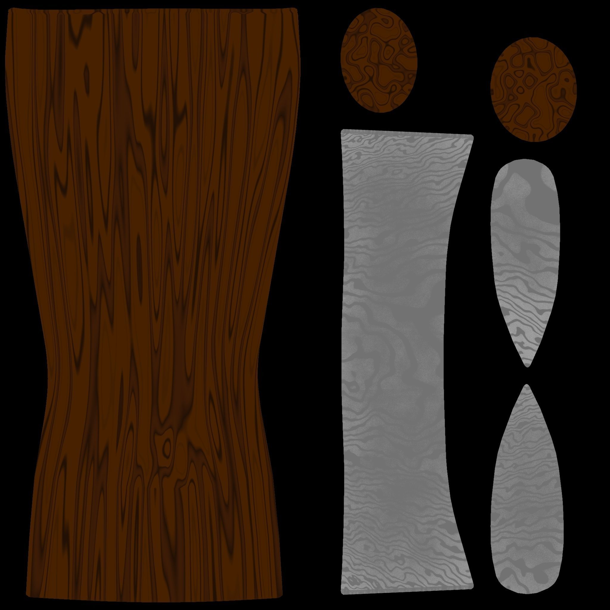 Stylized Hatchet Low-poly 3D model_6