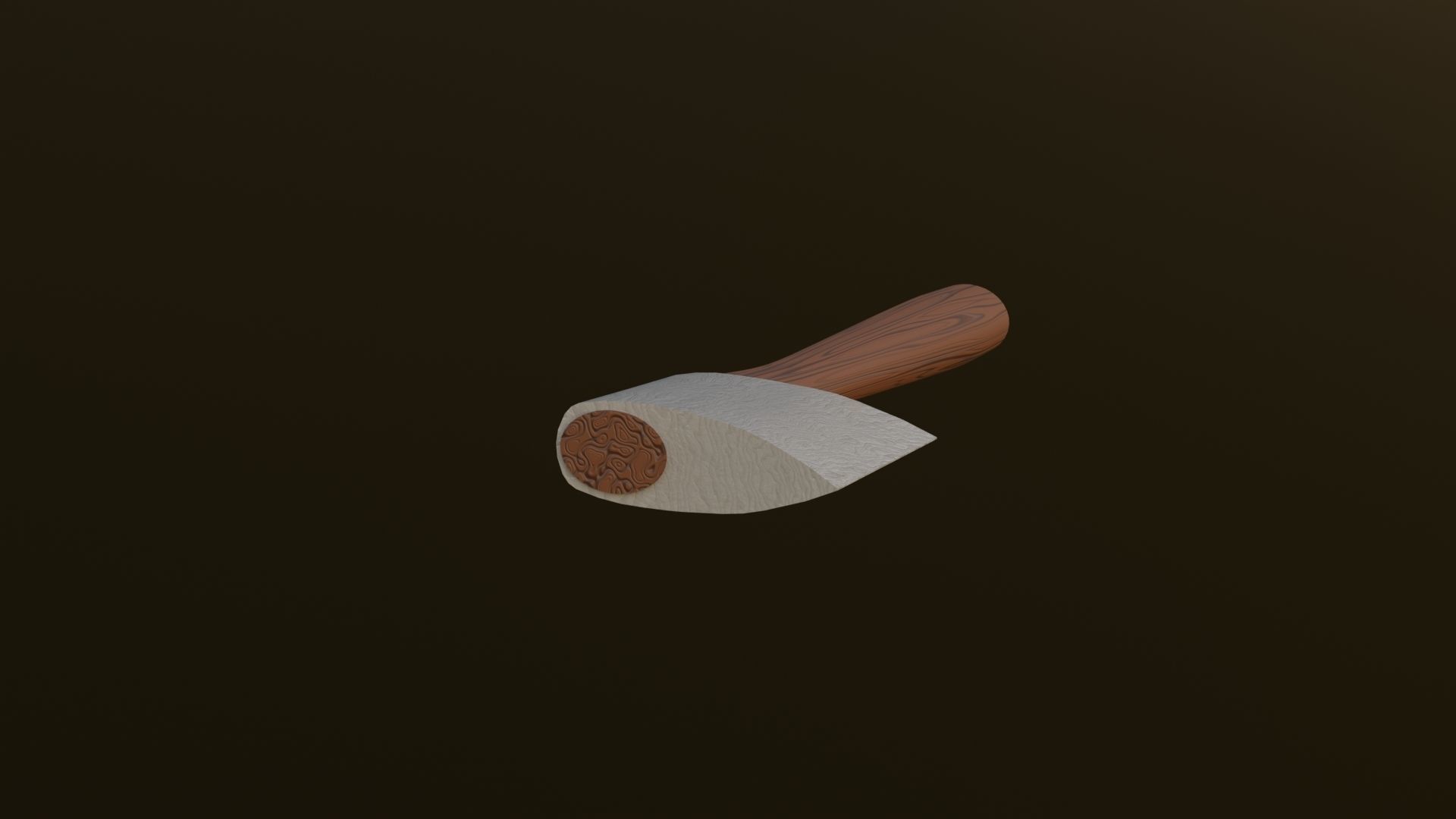 Stylized Hatchet Low-poly 3D model_3