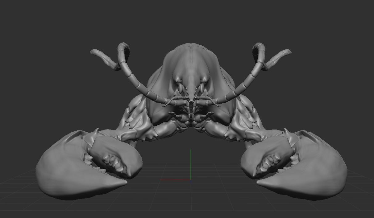 Lobster Highpoly 3D print model_2