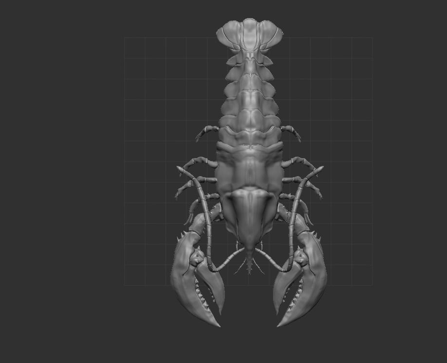 Lobster Highpoly 3D print model_1