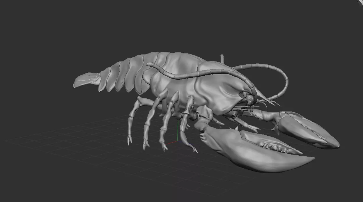 Lobster Highpoly 3D print model_0