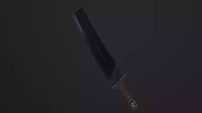 Fantasy Broadsword PBR  Low-poly 3D model