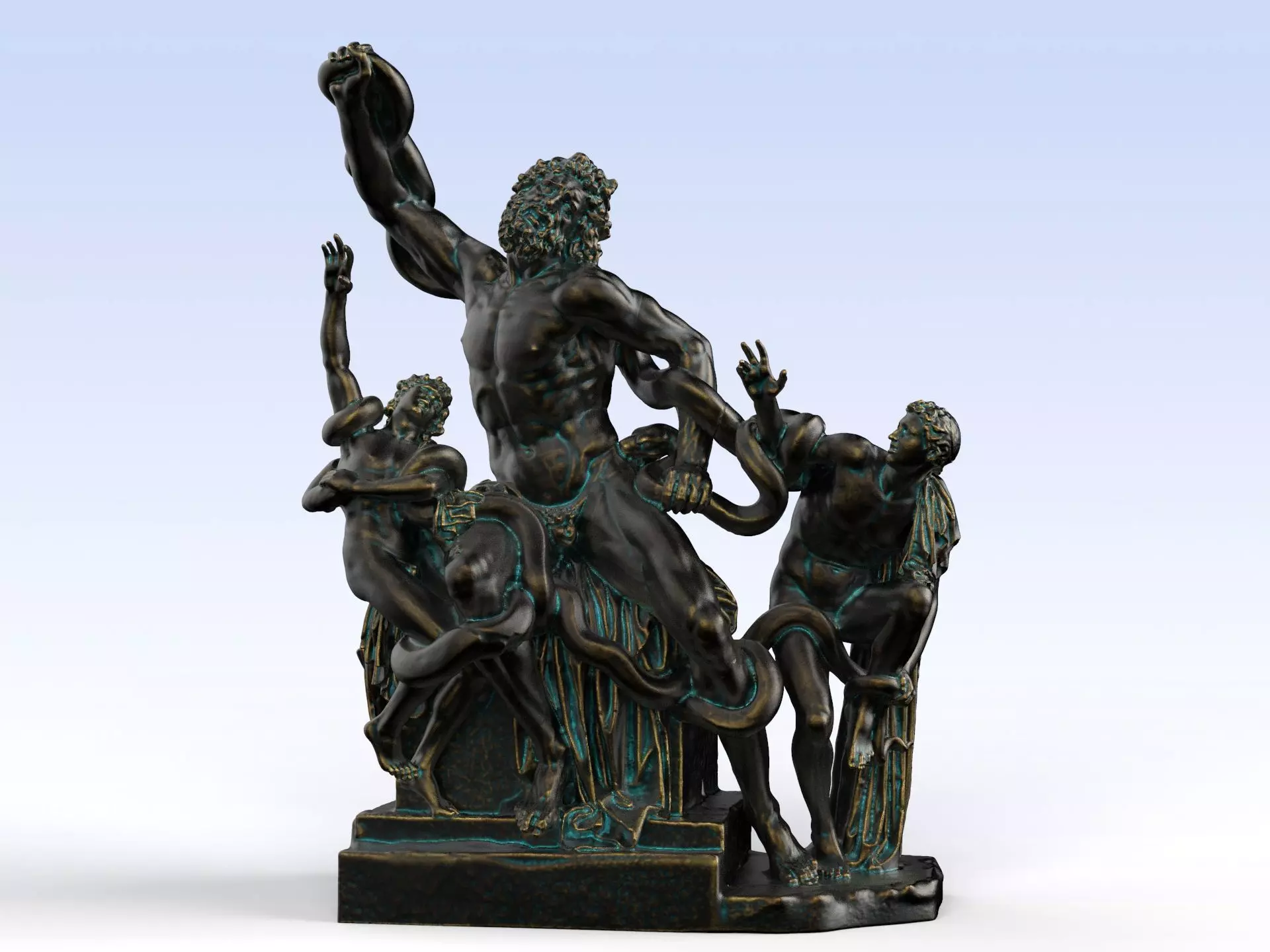 Laocoon and his sons convenient parts 3D print model