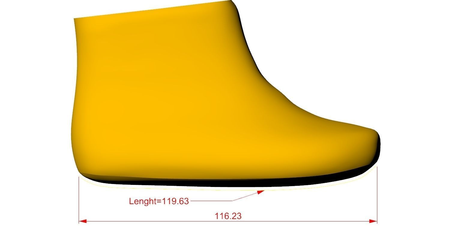 Baby Shoe Last 3D print model_4