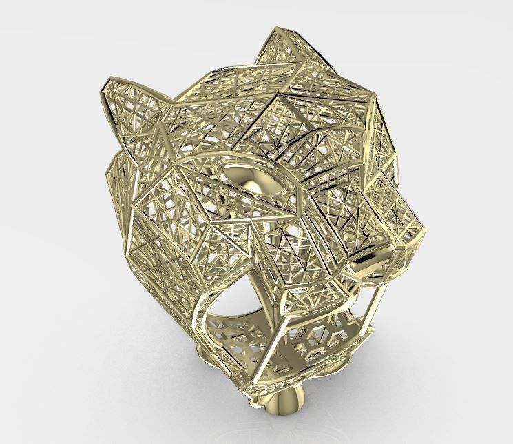 panther TAGER RING 3D print model_6