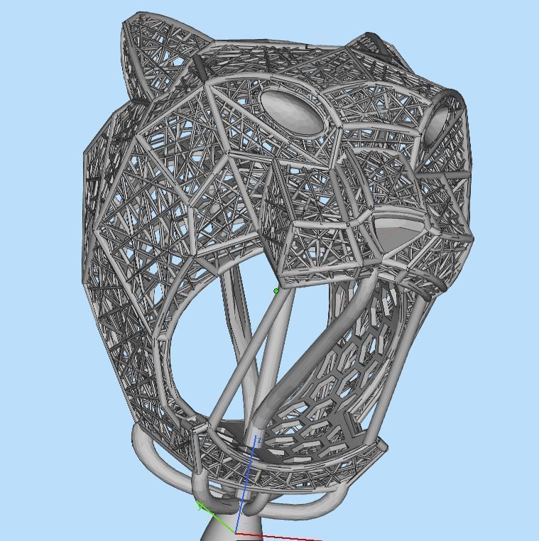 panther TAGER RING 3D print model_9