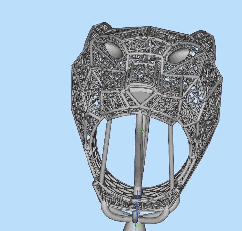 panther TAGER RING 3D print model_13