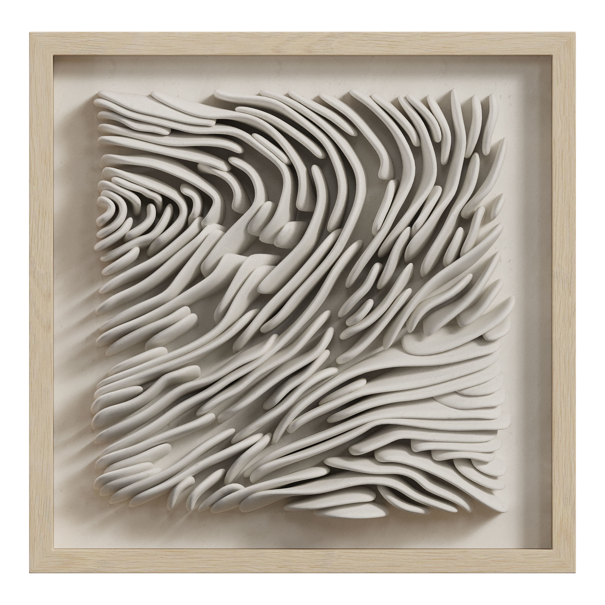 Coral Reef Waves Wall Decoration 3D model_2