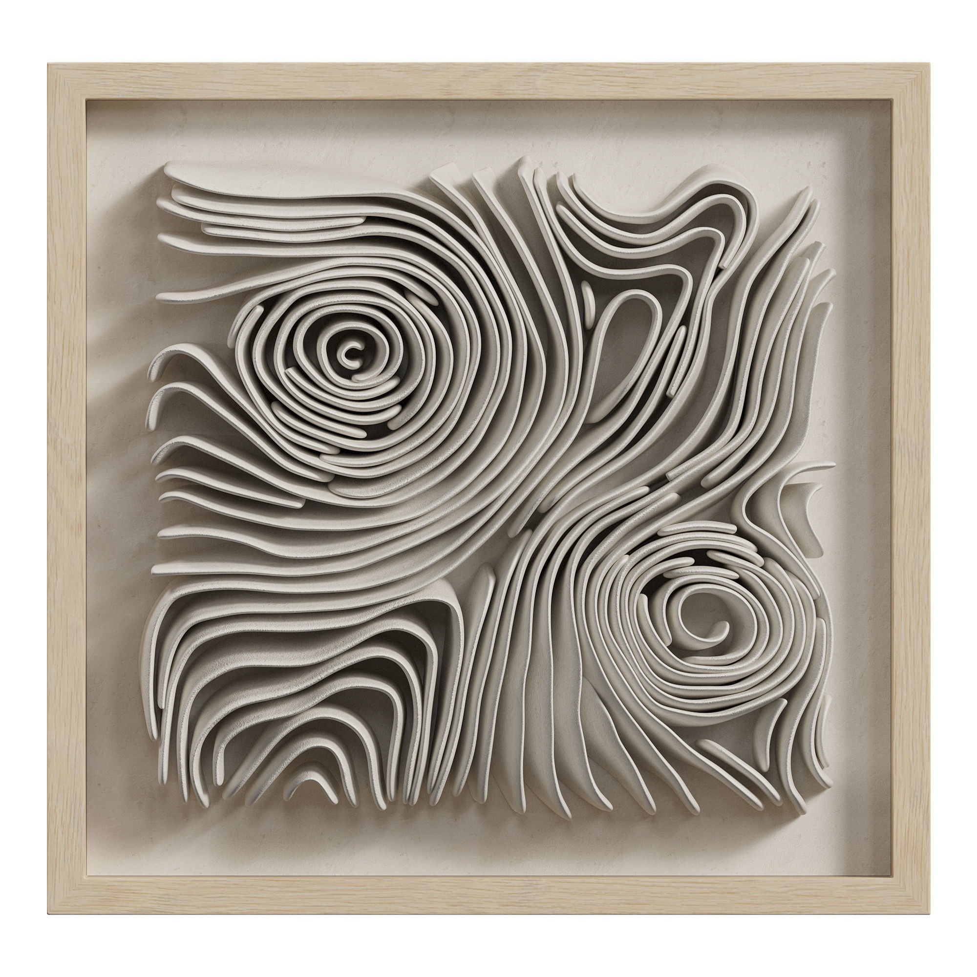 Coral Reef Waves Wall Decoration 3D model_8