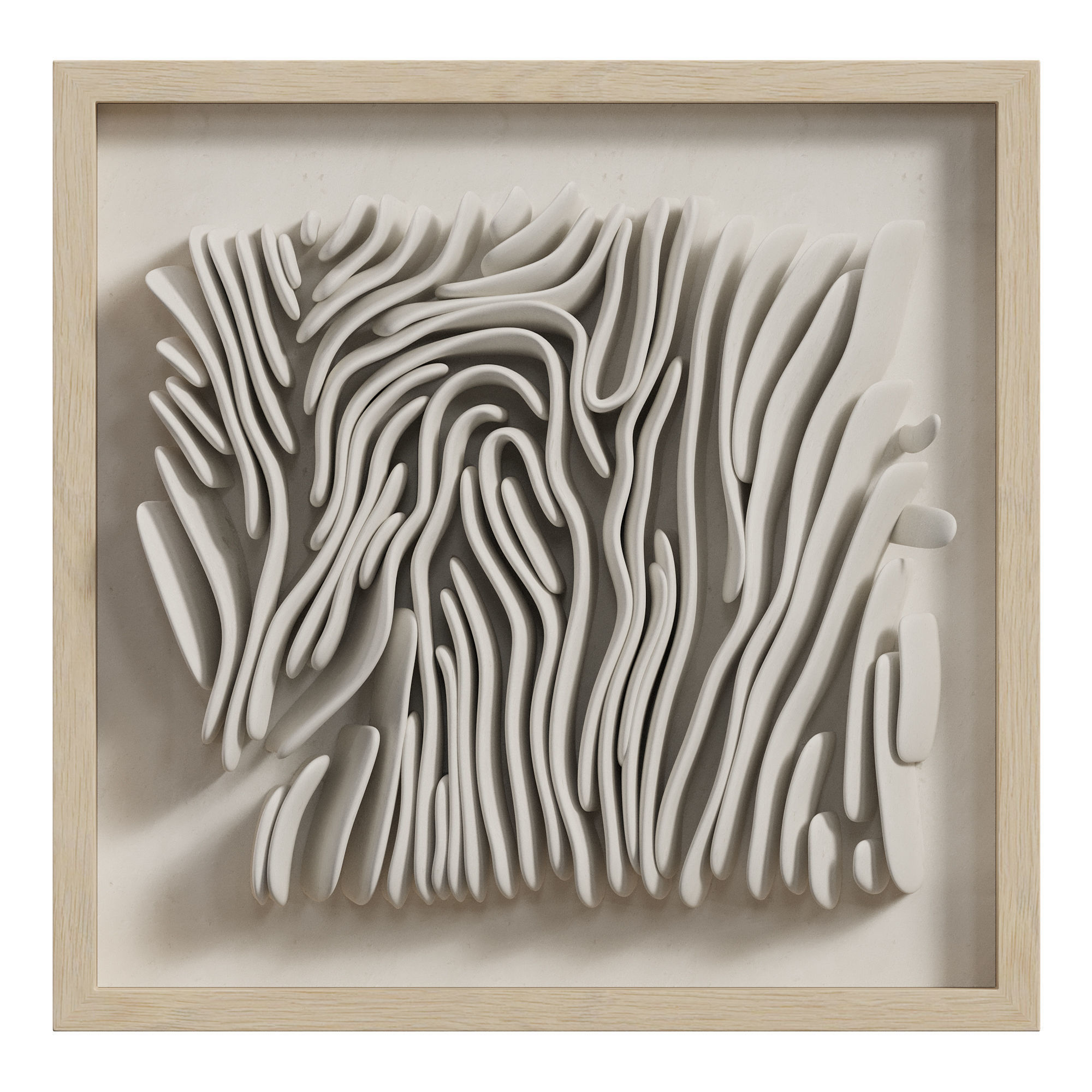 Coral Reef Waves Wall Decoration 3D model_6