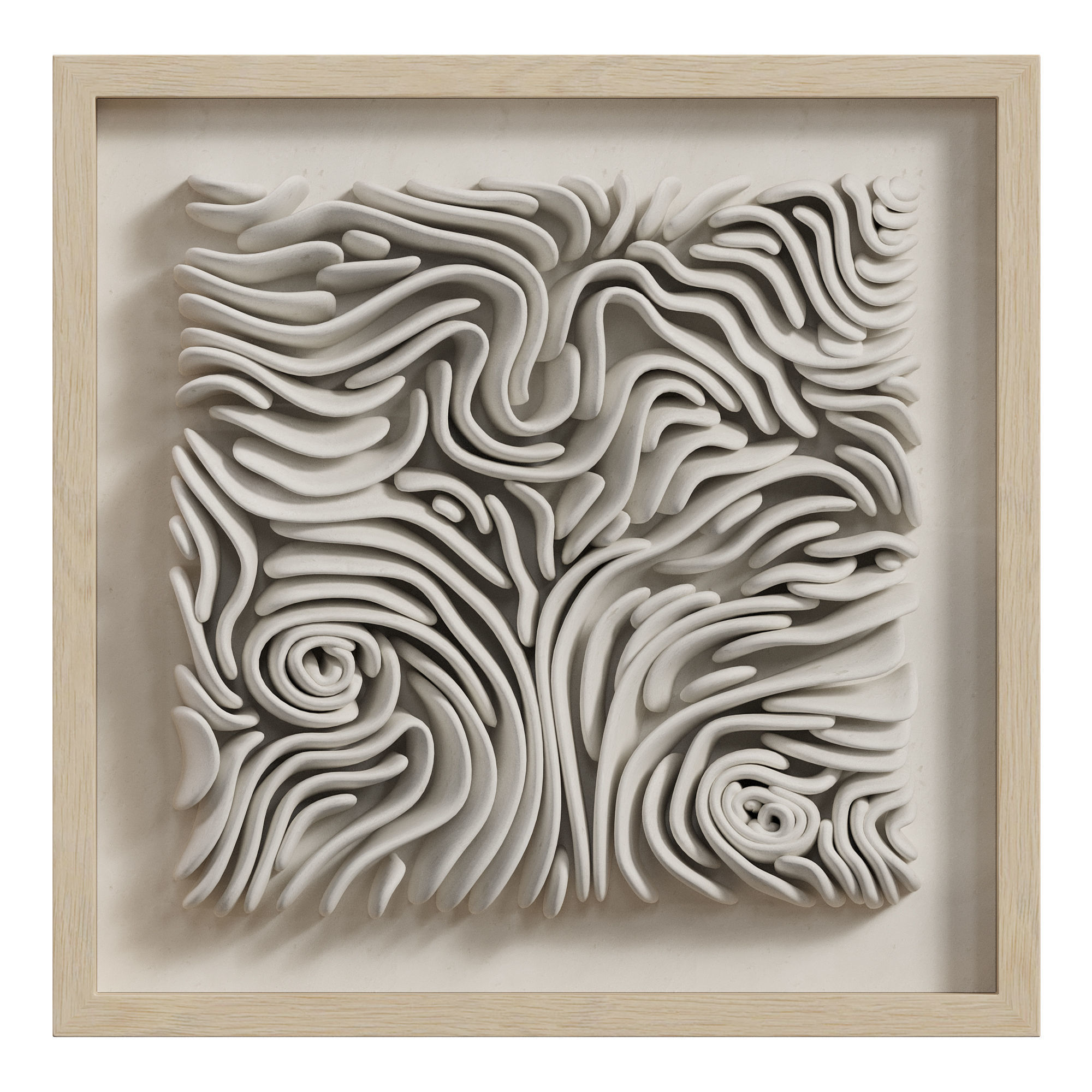 Coral Reef Waves Wall Decoration 3D model_4
