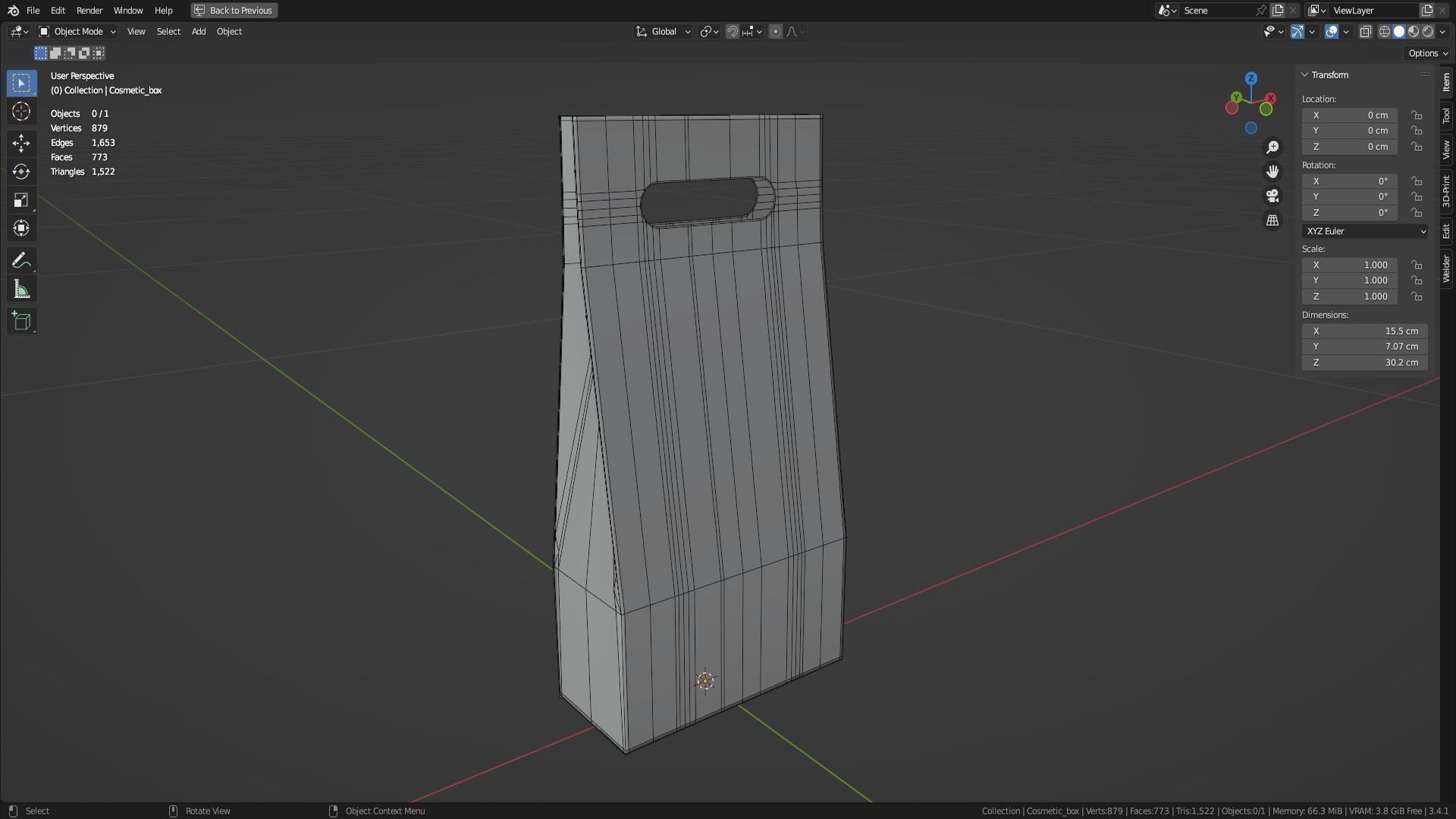 Empty packages cosmetics box Low-poly 3D model_23