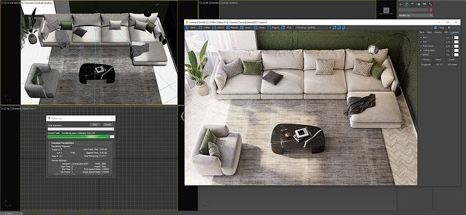 interior livingroom scene 04 3D model 7