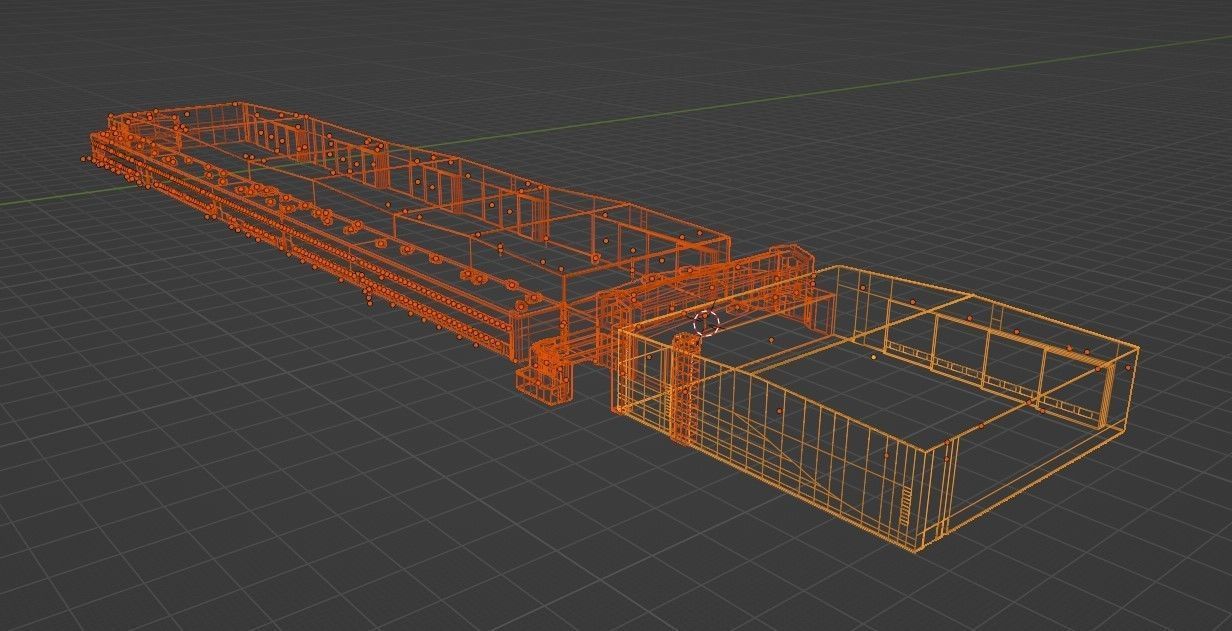 3D Building Low Poly warehouse Low-poly 3D model_7