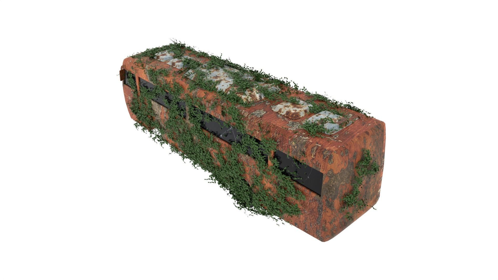 Damaged Rusted Bus 3D model_7