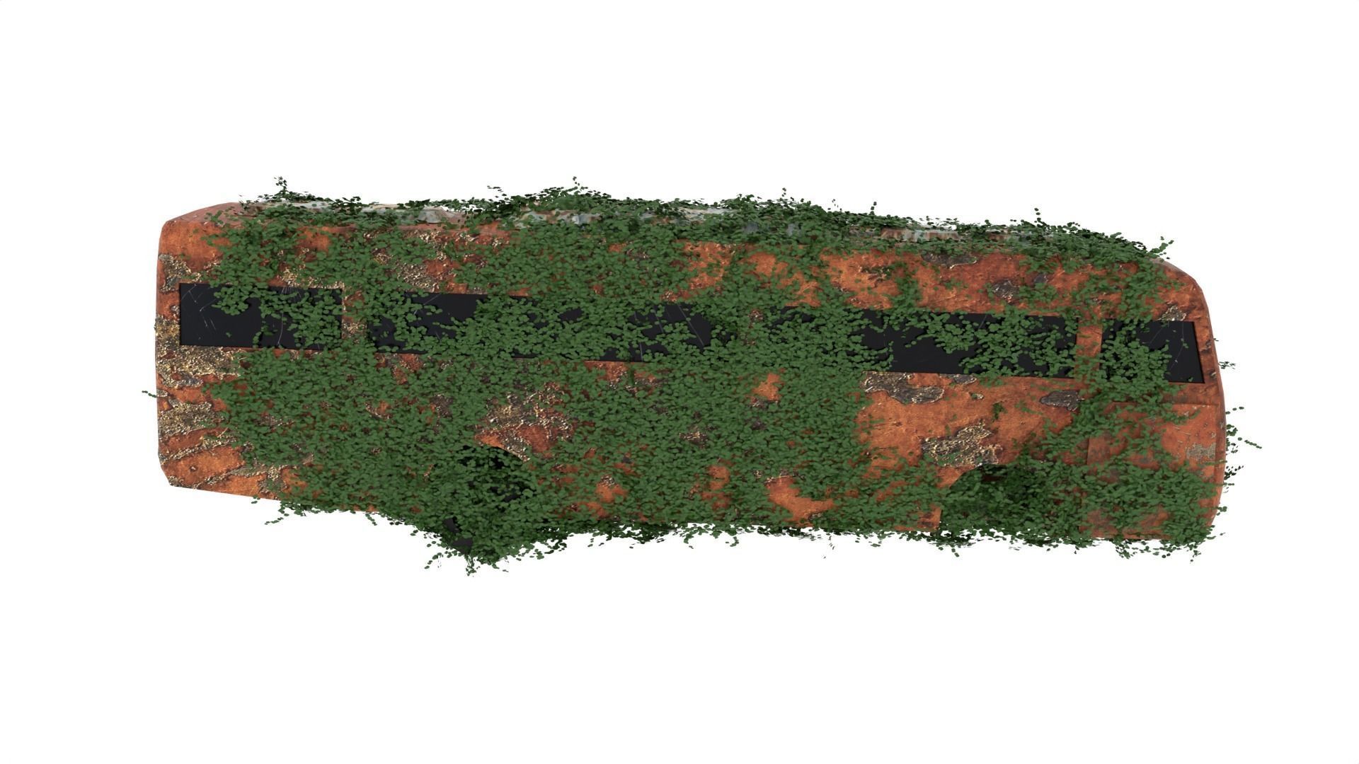 Damaged Rusted Bus 3D model_5