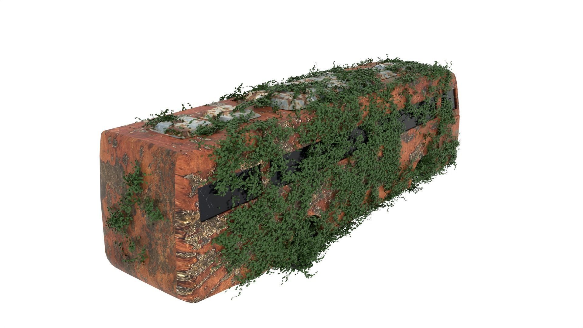 Damaged Rusted Bus 3D model_6