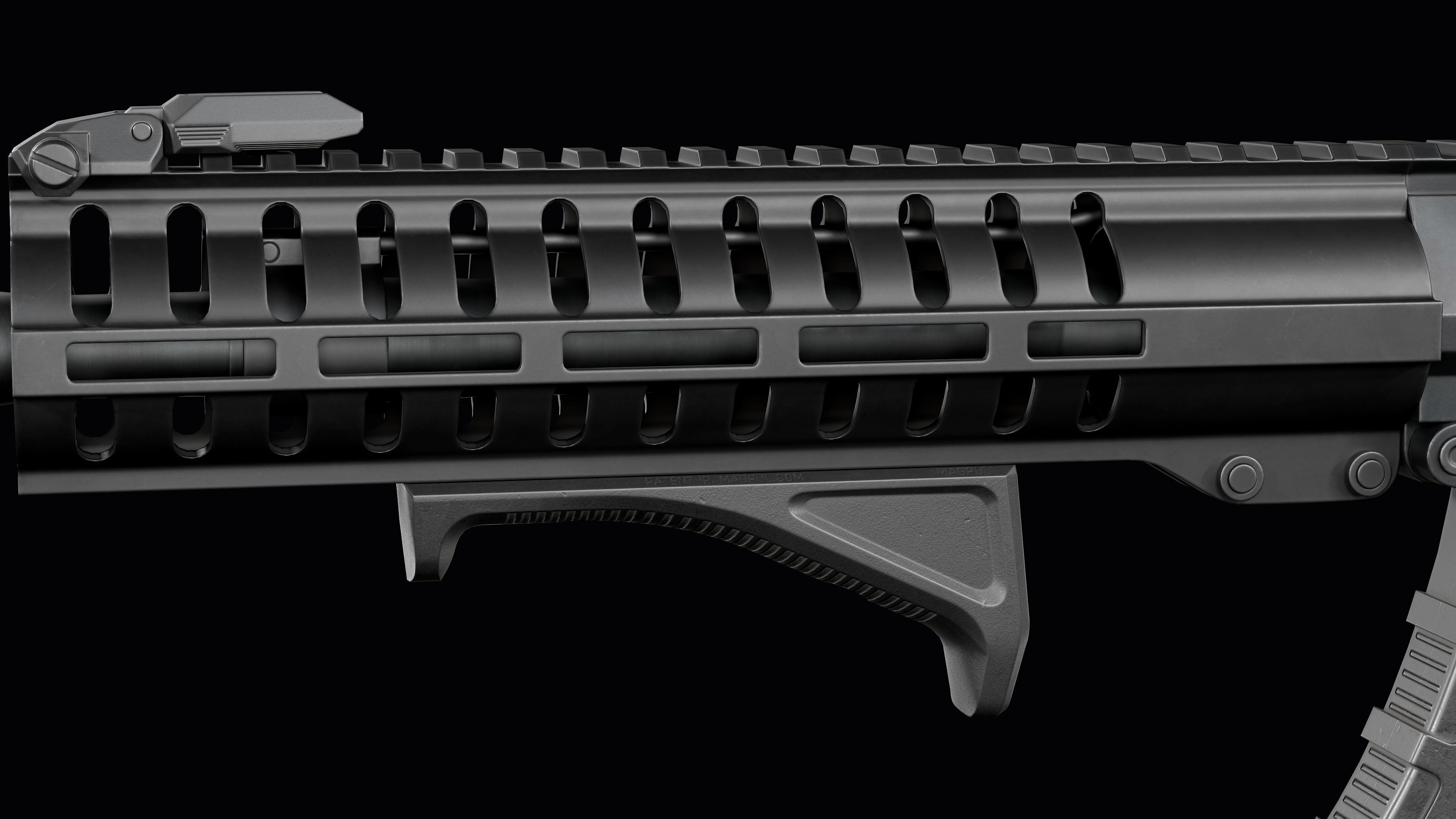 Tactical Modular assault rifle Mk47 mutant ar-15 modul Low-poly 3D model_24