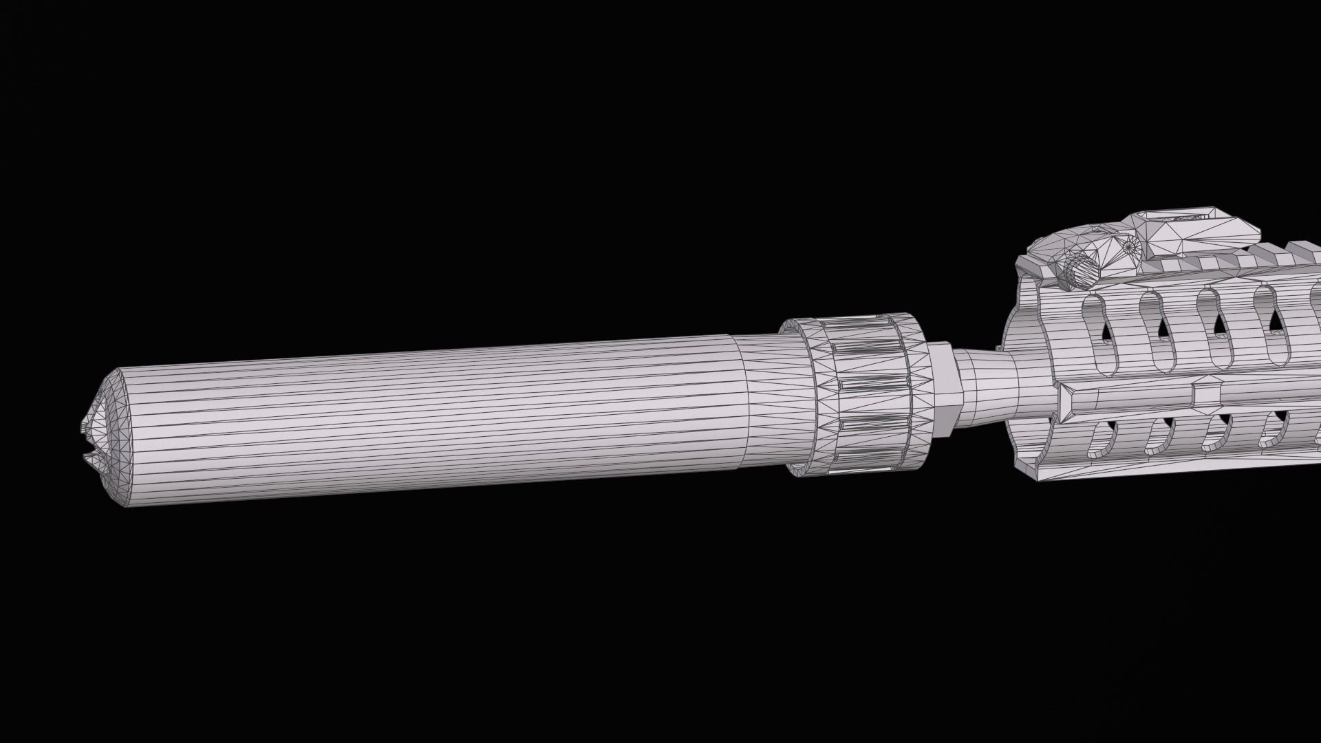 Tactical Modular assault rifle Mk47 mutant ar-15 modul Low-poly 3D model_40