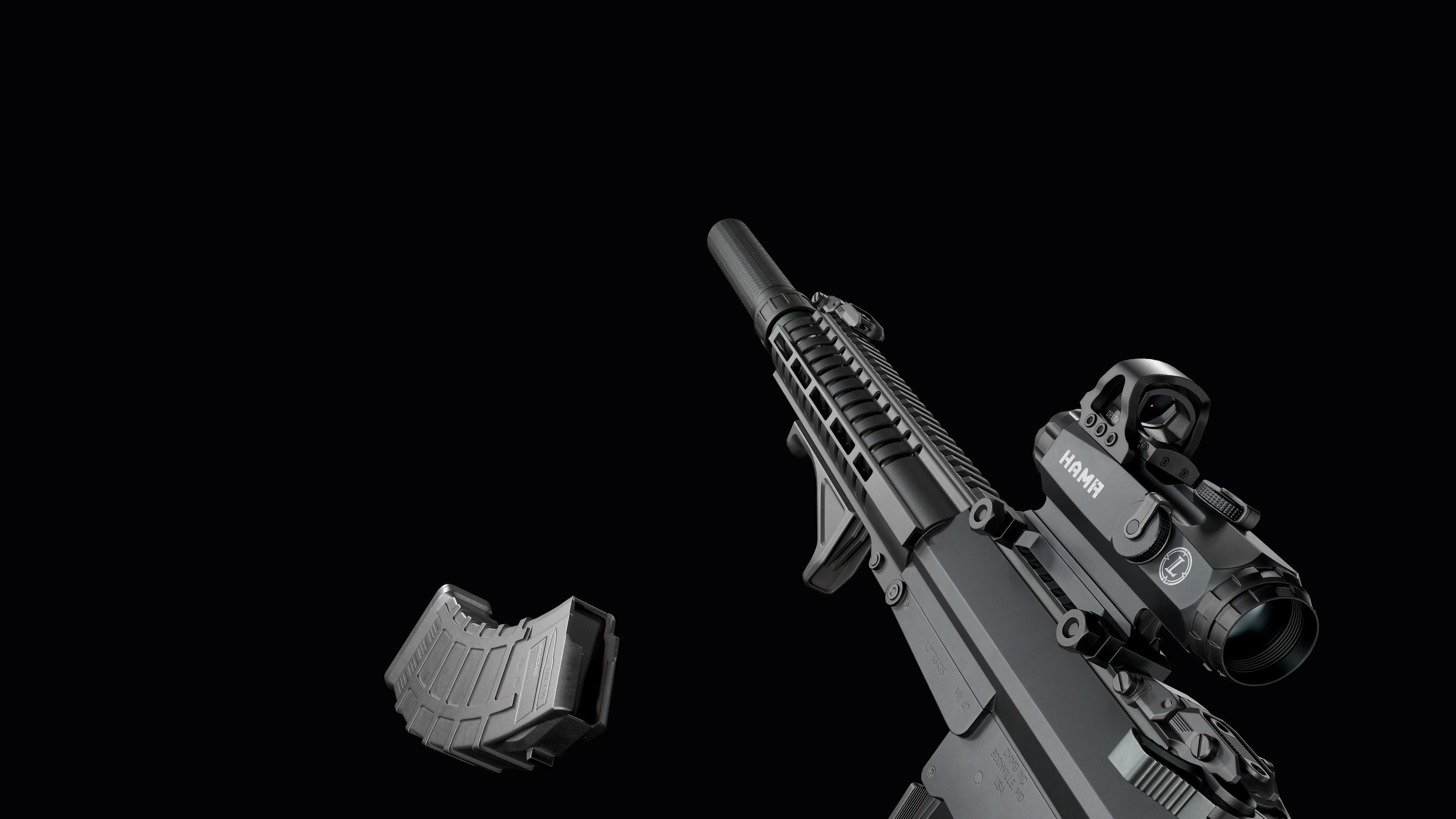 Tactical Modular assault rifle Mk47 mutant ar-15 modul Low-poly 3D model_33