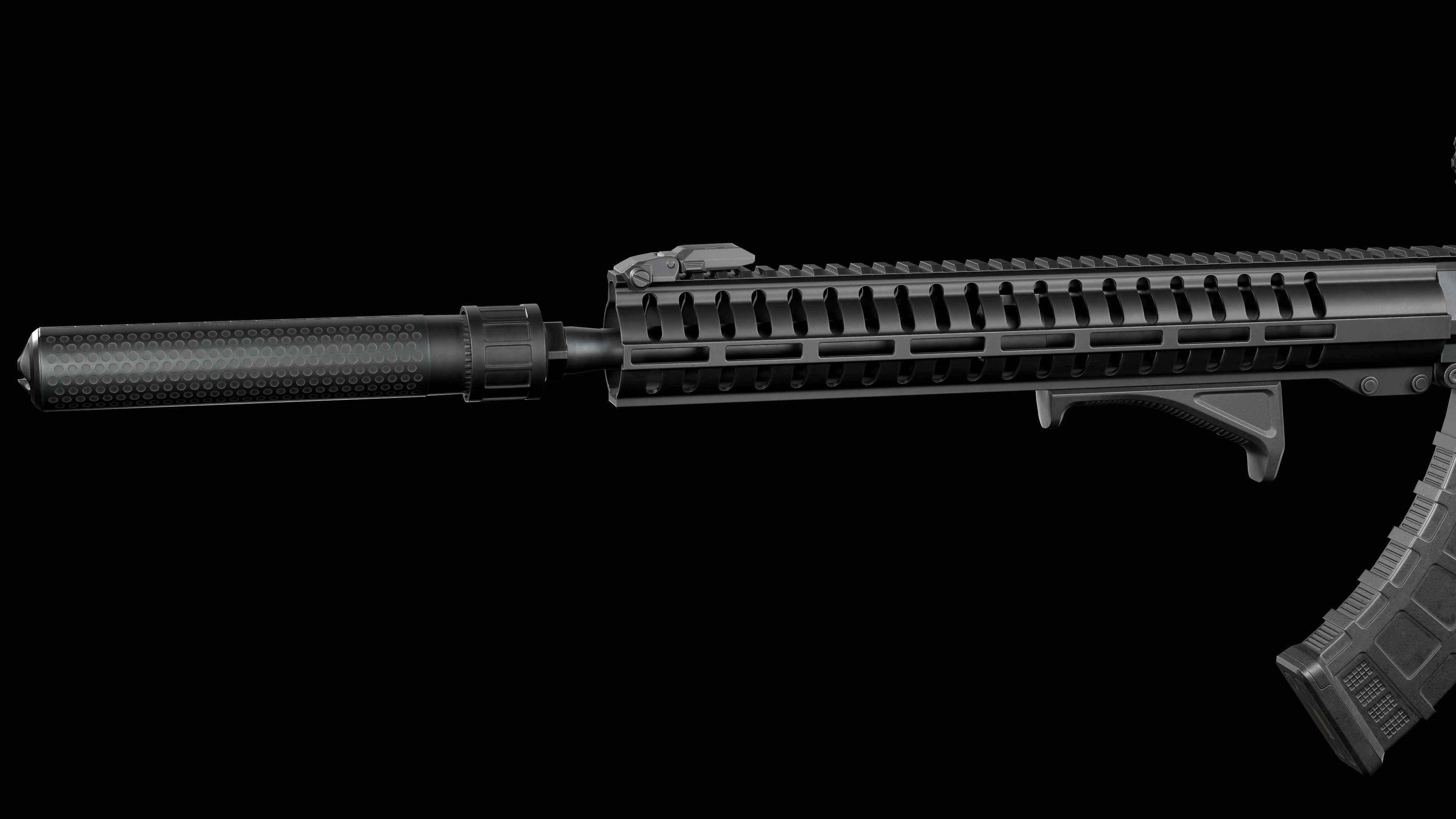 Tactical Modular assault rifle Mk47 mutant ar-15 modul Low-poly 3D model_21