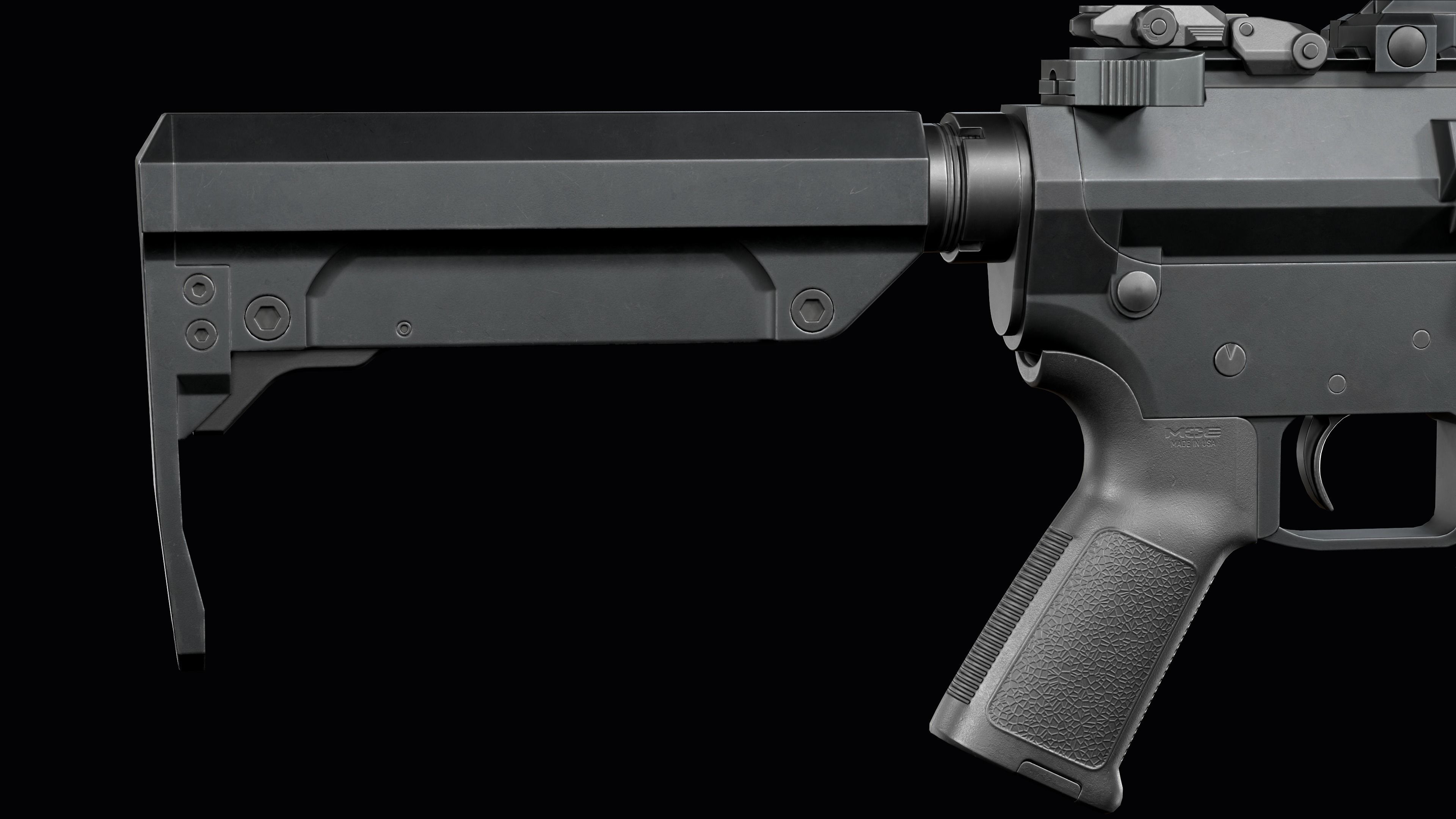 Tactical Modular assault rifle Mk47 mutant ar-15 modul Low-poly 3D model_17