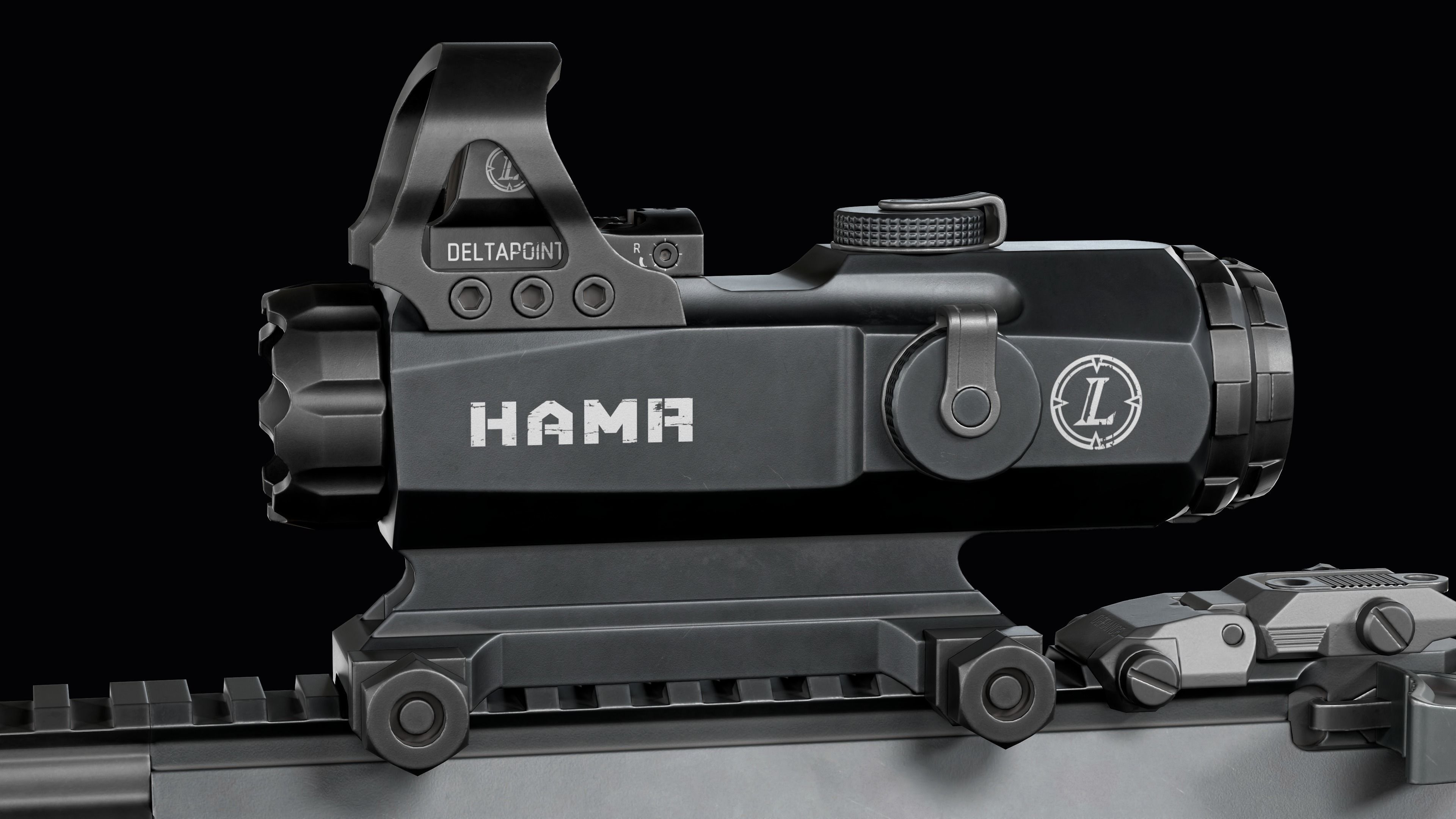 Tactical Modular assault rifle Mk47 mutant ar-15 modul Low-poly 3D model_14