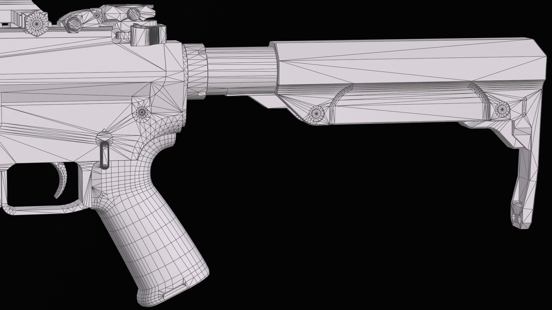 Tactical Modular assault rifle Mk47 mutant ar-15 modul Low-poly 3D model_41
