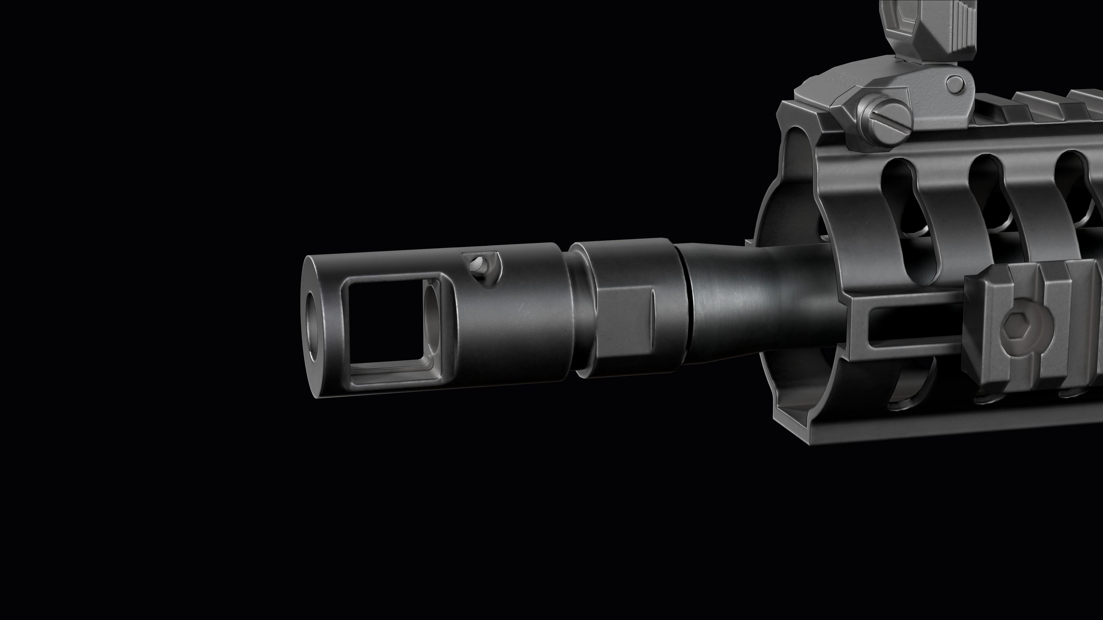 Tactical Modular assault rifle Mk47 mutant ar-15 modul Low-poly 3D model_29