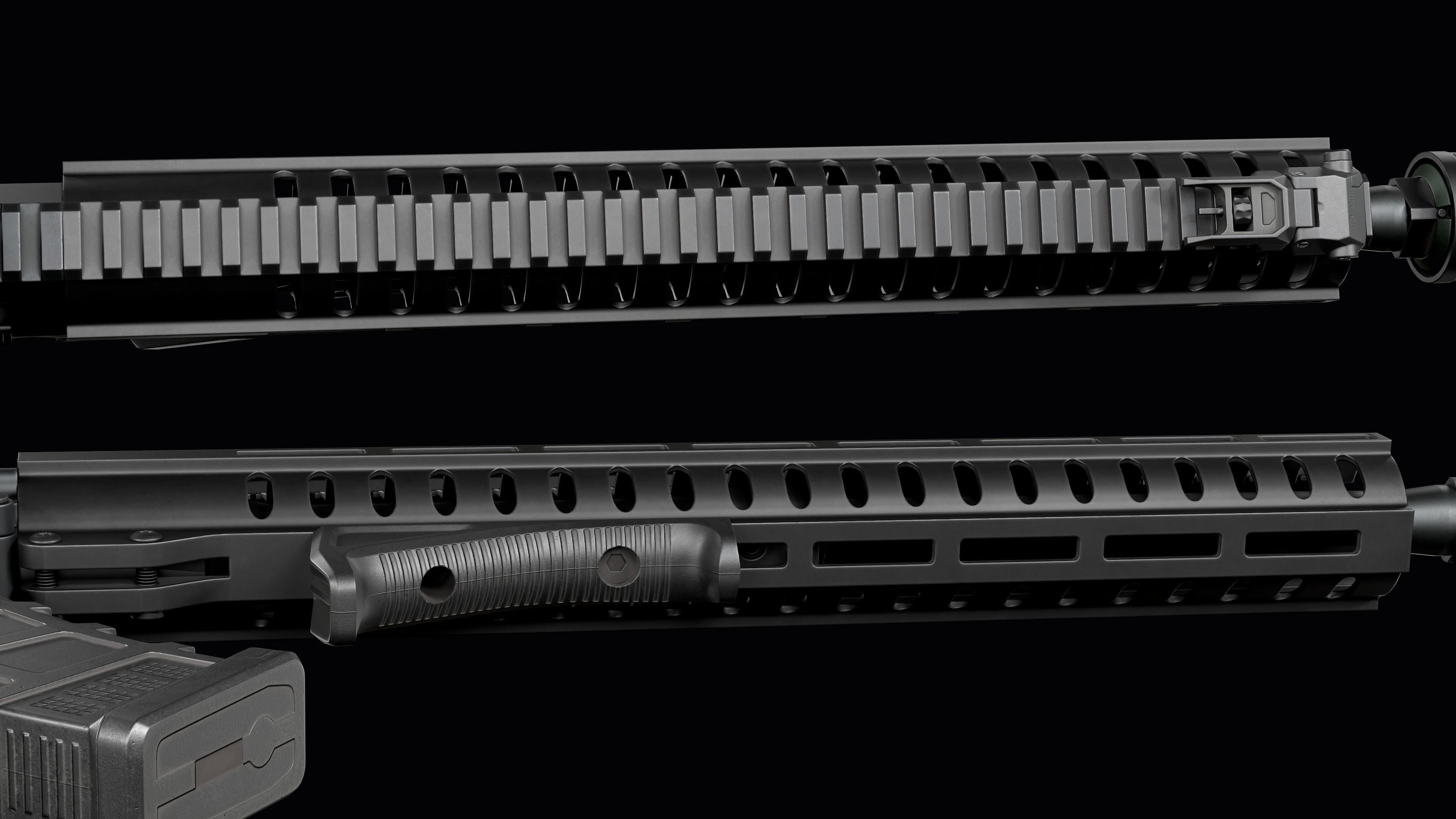 Tactical Modular assault rifle Mk47 mutant ar-15 modul Low-poly 3D model_31