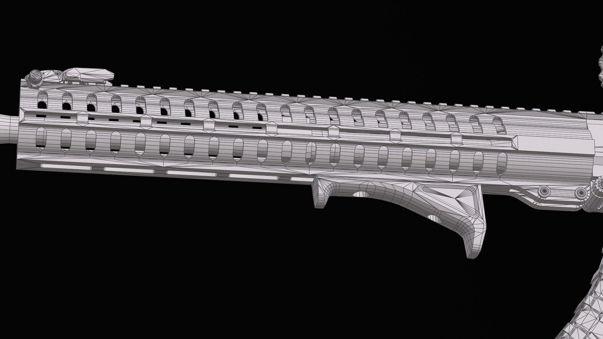 Tactical Modular assault rifle Mk47 mutant ar-15 modul Low-poly 3D model_42