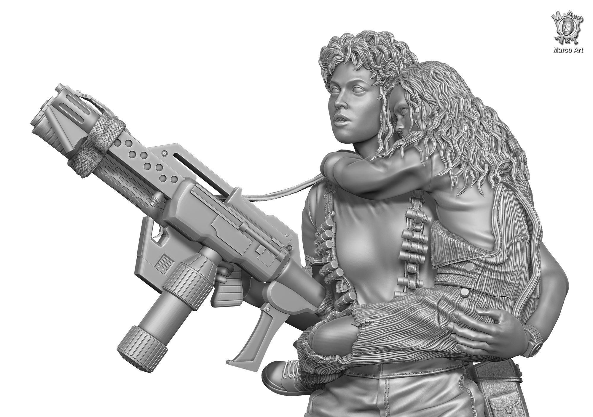 Alien Ellen Ripley  3D print model_2