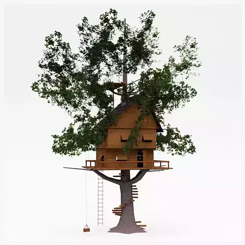 treehouse tree house 3D model