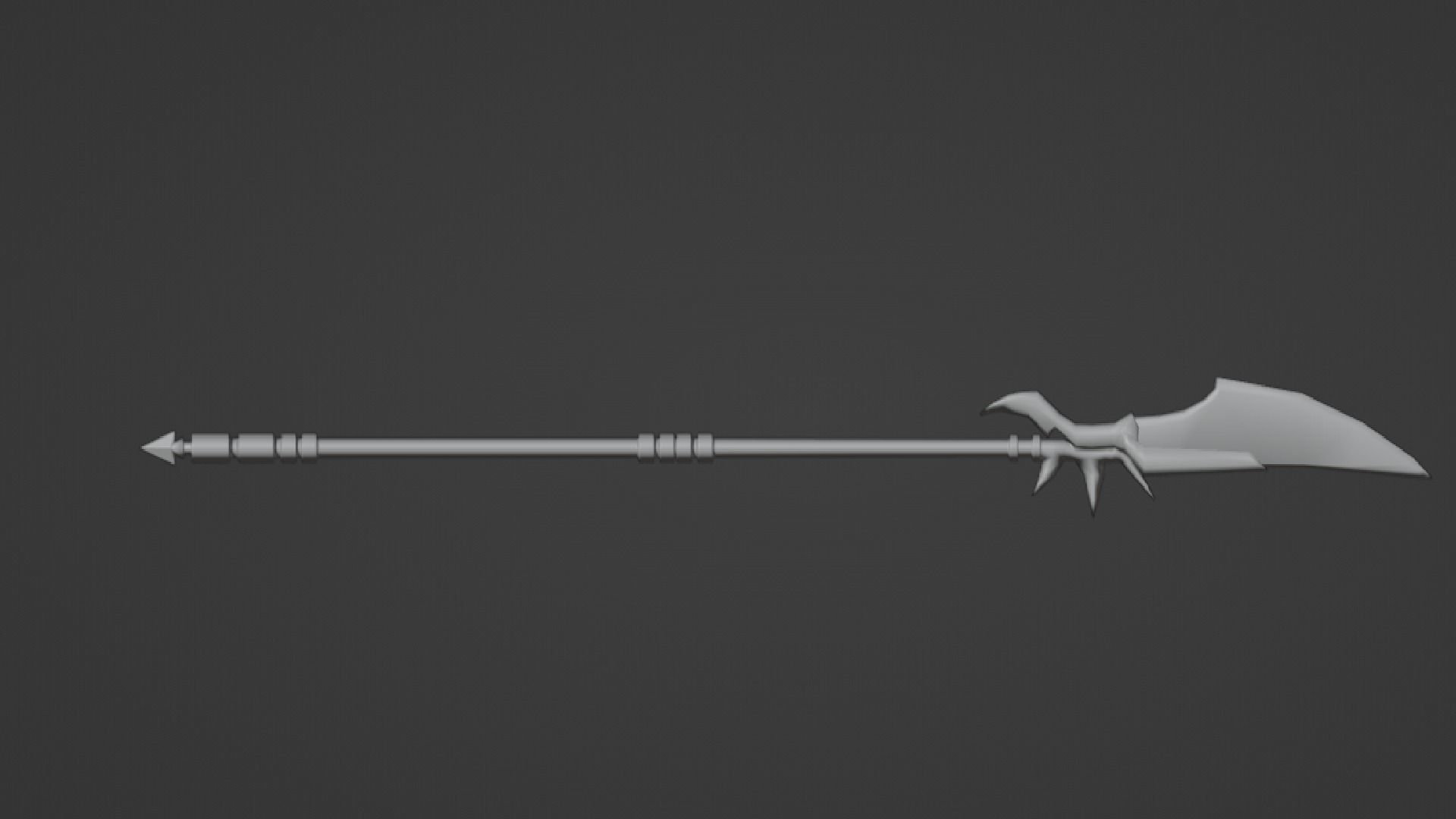 MEDIEVEL SPEAR Low-poly 3D model_11